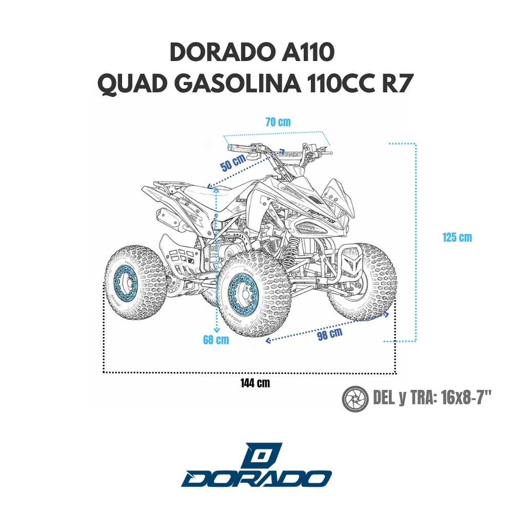 Quad 110cc Dorado A110 R7 automático 4T con marcha atrás